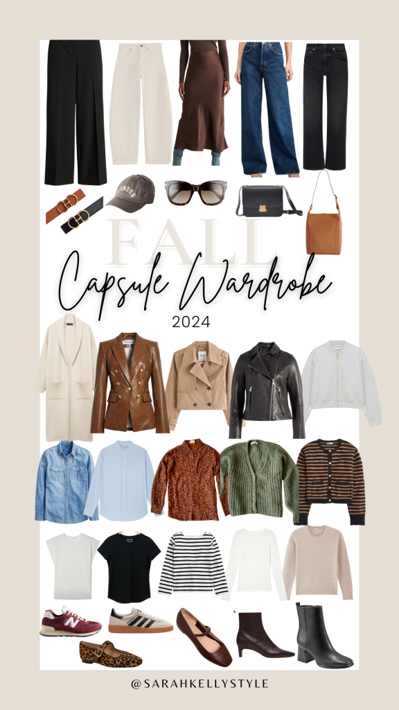 the fall capsule wardrobe 2024 breakdown of all the essential pieces to build a versatile closet.