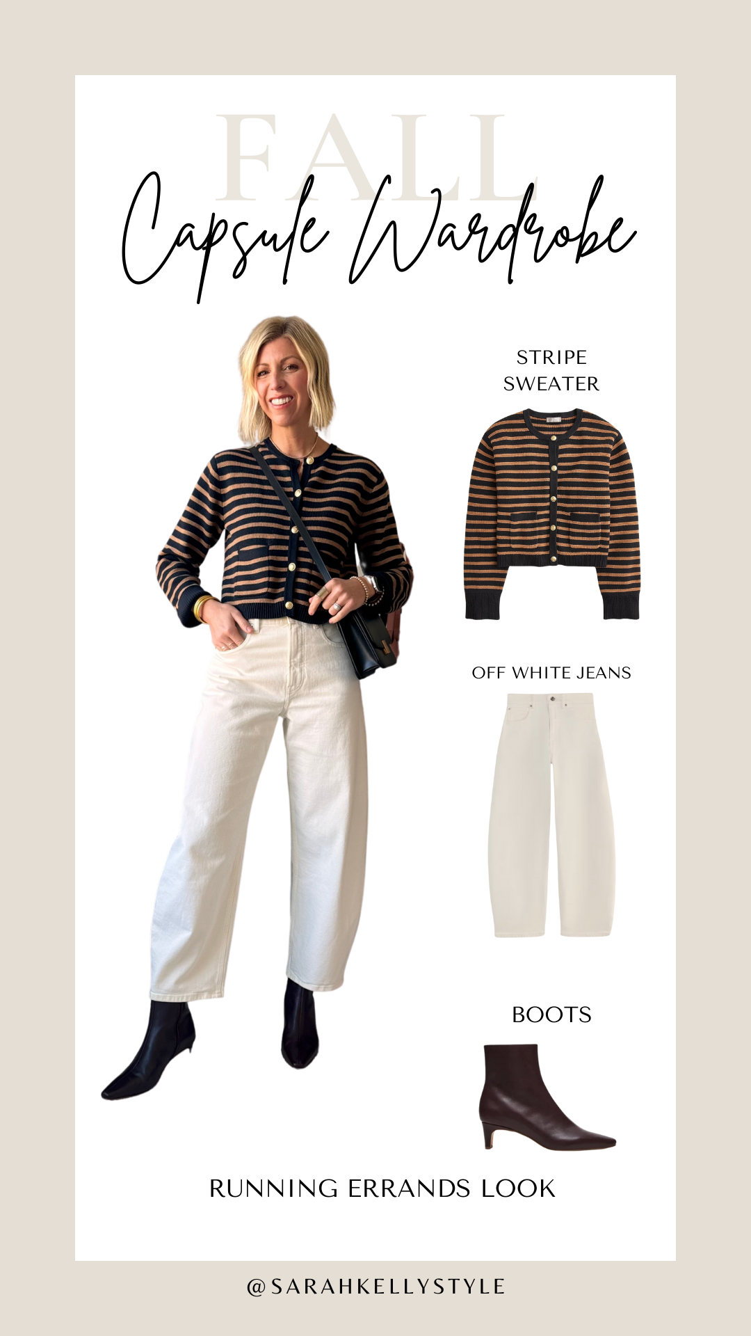 white jeans outfit for fall 2024 